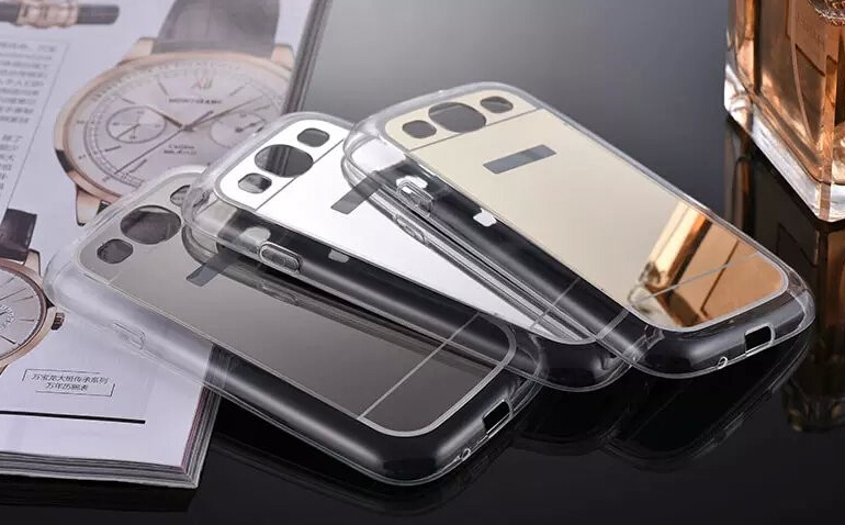 Galaxy S3 Soft Gel TPU Mirror back Case