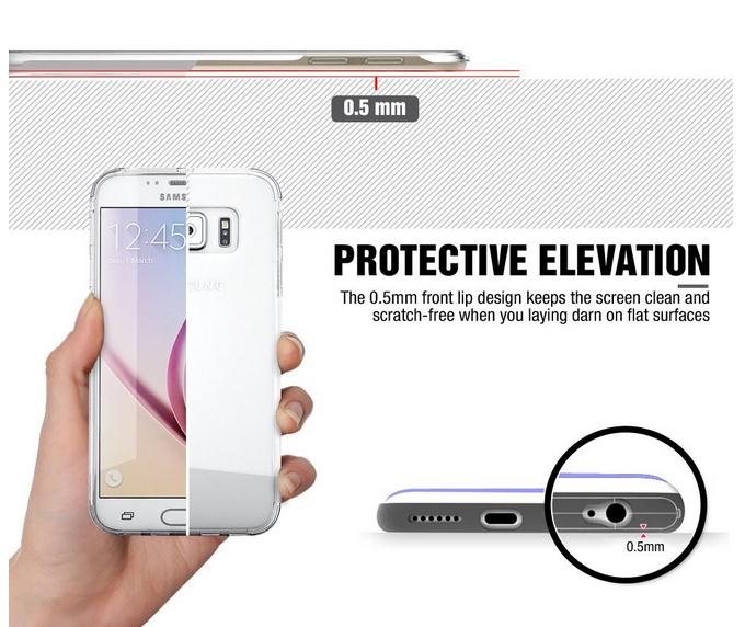 Galaxy s7 case crystal clear gel ultra thin+SP