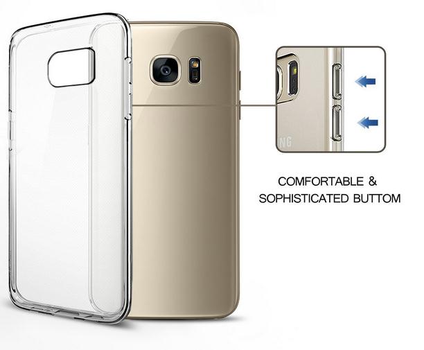 Galaxy s7 edge case clear soft gel ultra thin+SP
