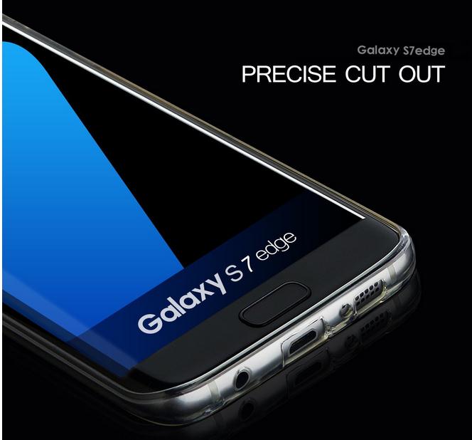 Galaxy s7 edge case clear soft gel ultra thin+SP