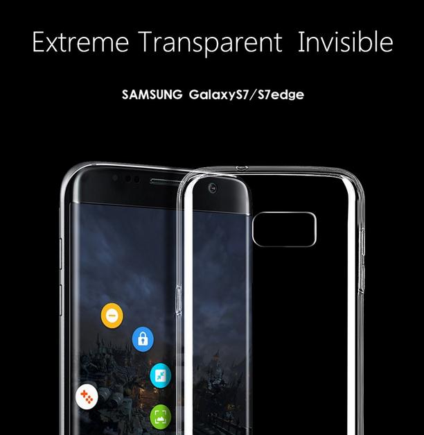 Galaxy s7 edge case clear soft gel ultra thin+SP
