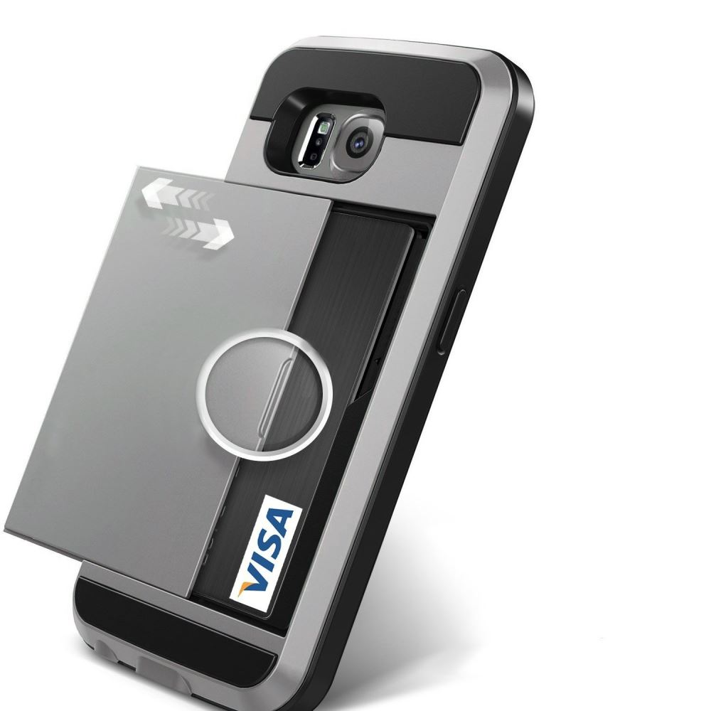 Galaxy S7 impact proof hybrid case card holder