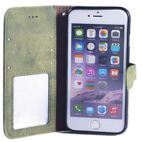iPhone 6 6s vintage wallet leather ID window case