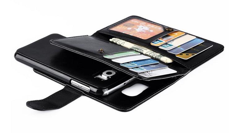 Galaxy S7 Case double wallet leather detachable case