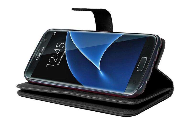 Galaxy S7 Case double wallet leather detachable case