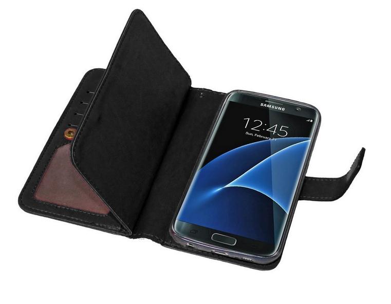 Galaxy S7 Case double wallet leather detachable case
