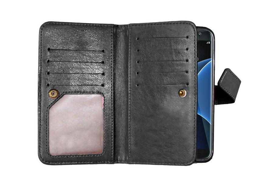 Galaxy S7 Case double wallet leather detachable case