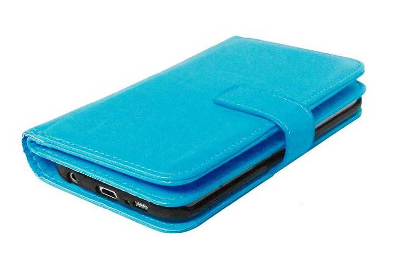 Galaxy S7 double wallet leather detachable case