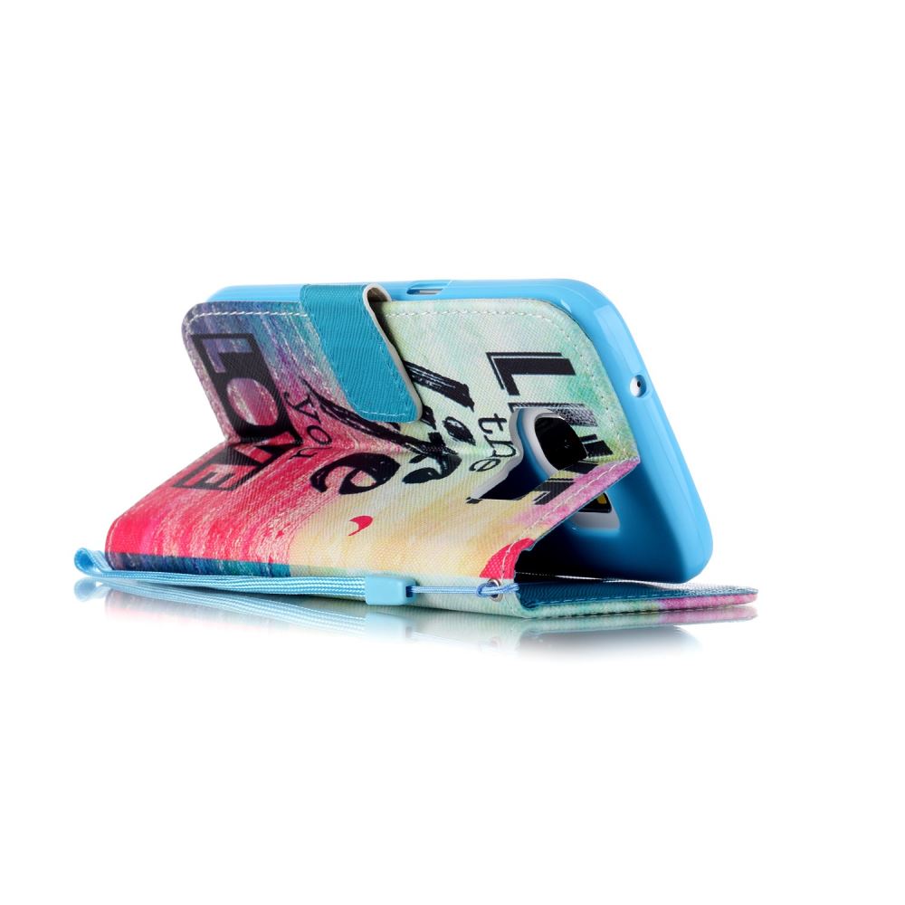 Galaxy S7 case wallet leather case printed