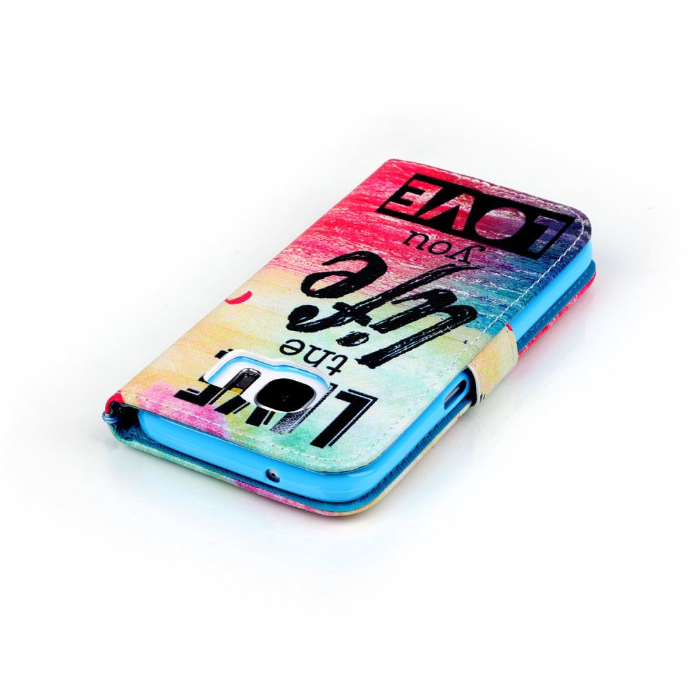 Galaxy S7 case wallet leather case printed