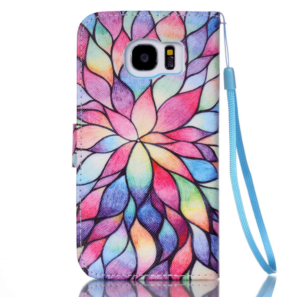 Galaxy S7 case wallet leather case printed