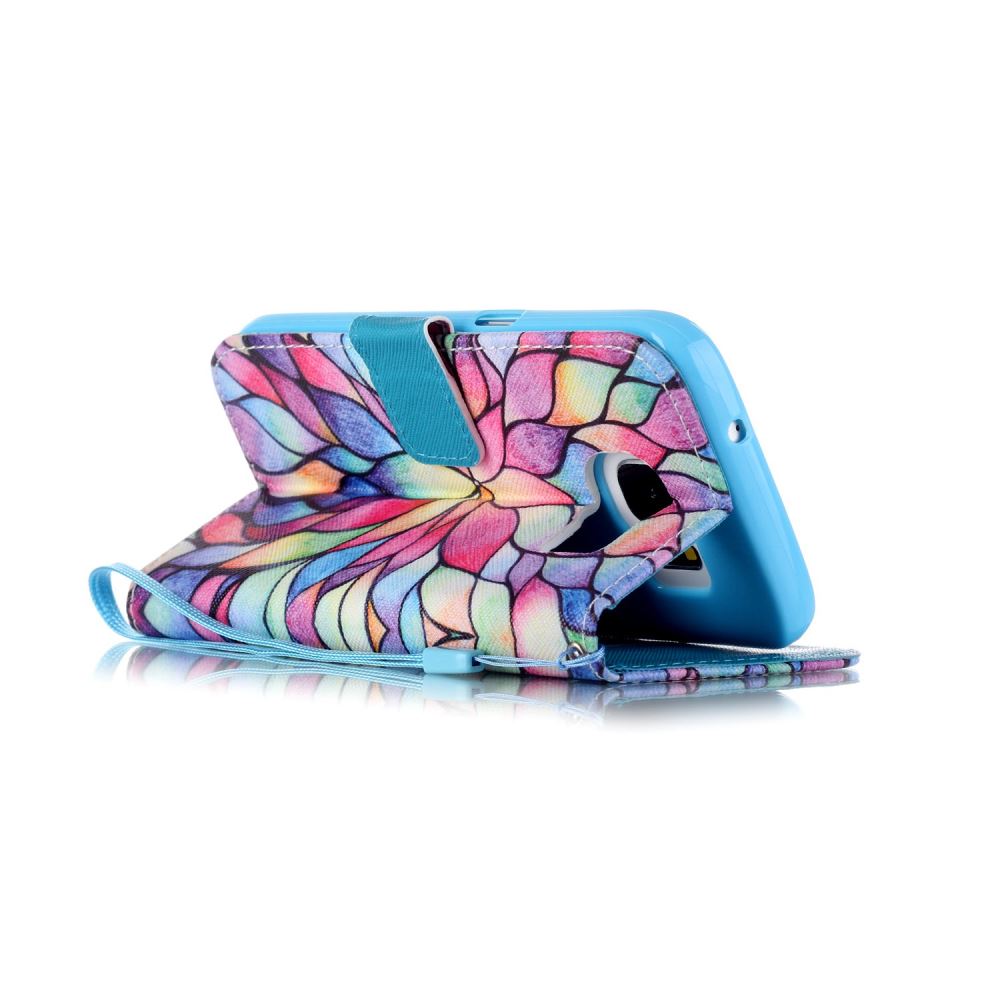 Galaxy S7 case wallet leather case printed