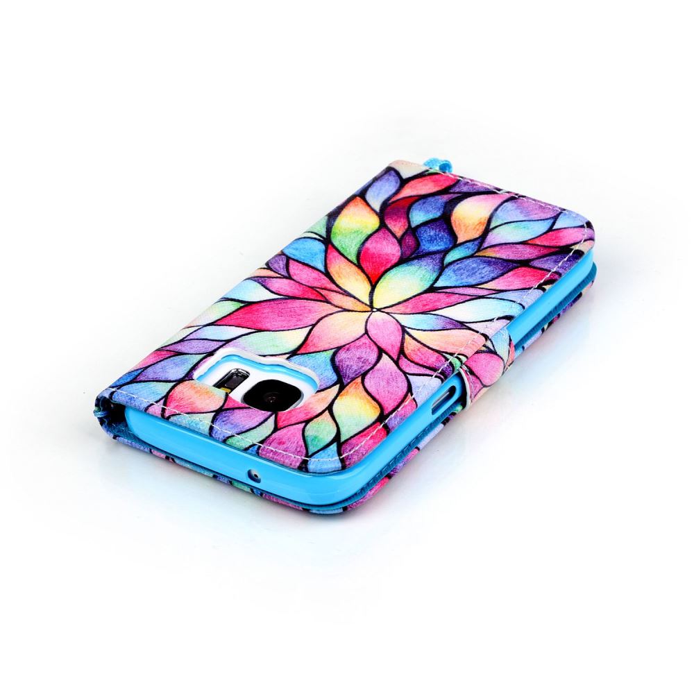 Galaxy S7 case wallet leather case printed