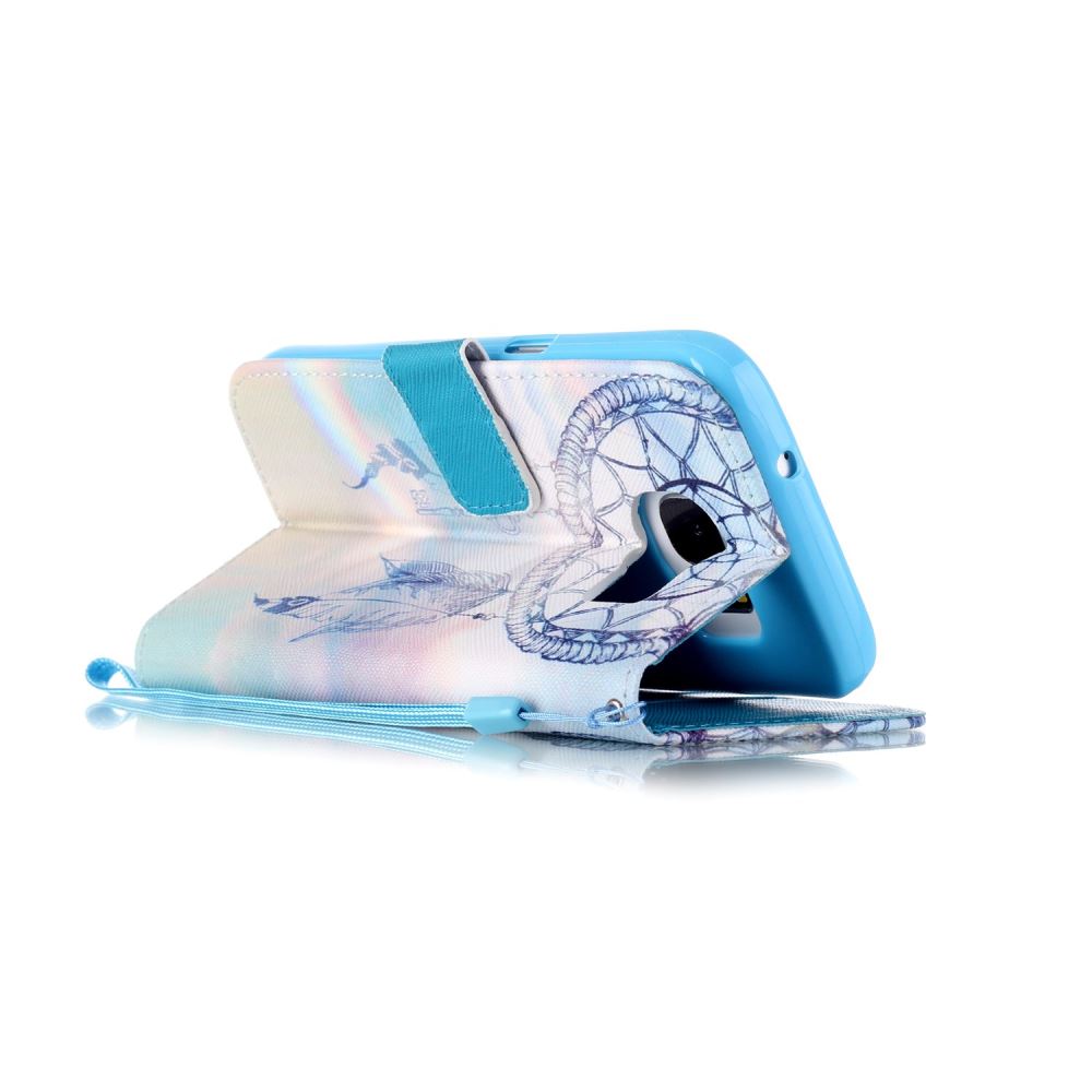 Galaxy S7 case wallet leather case printed