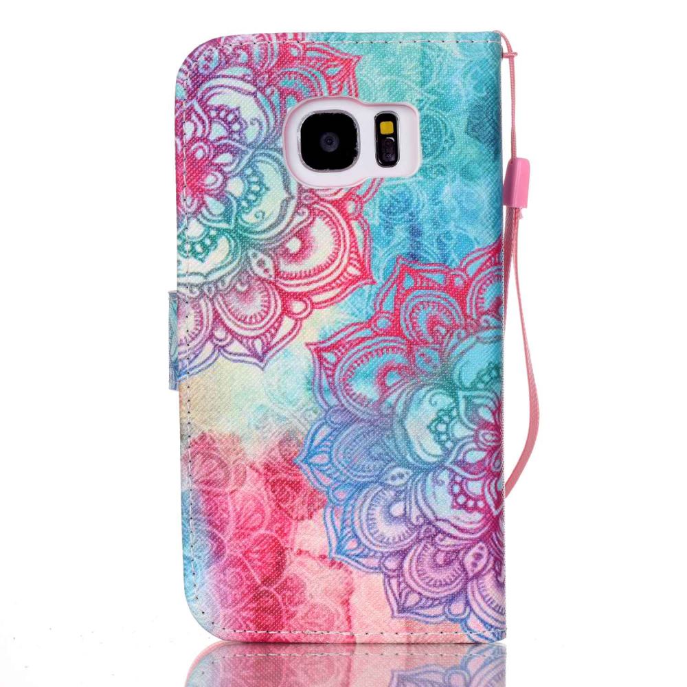 Galaxy S7 case wallet leather case printed