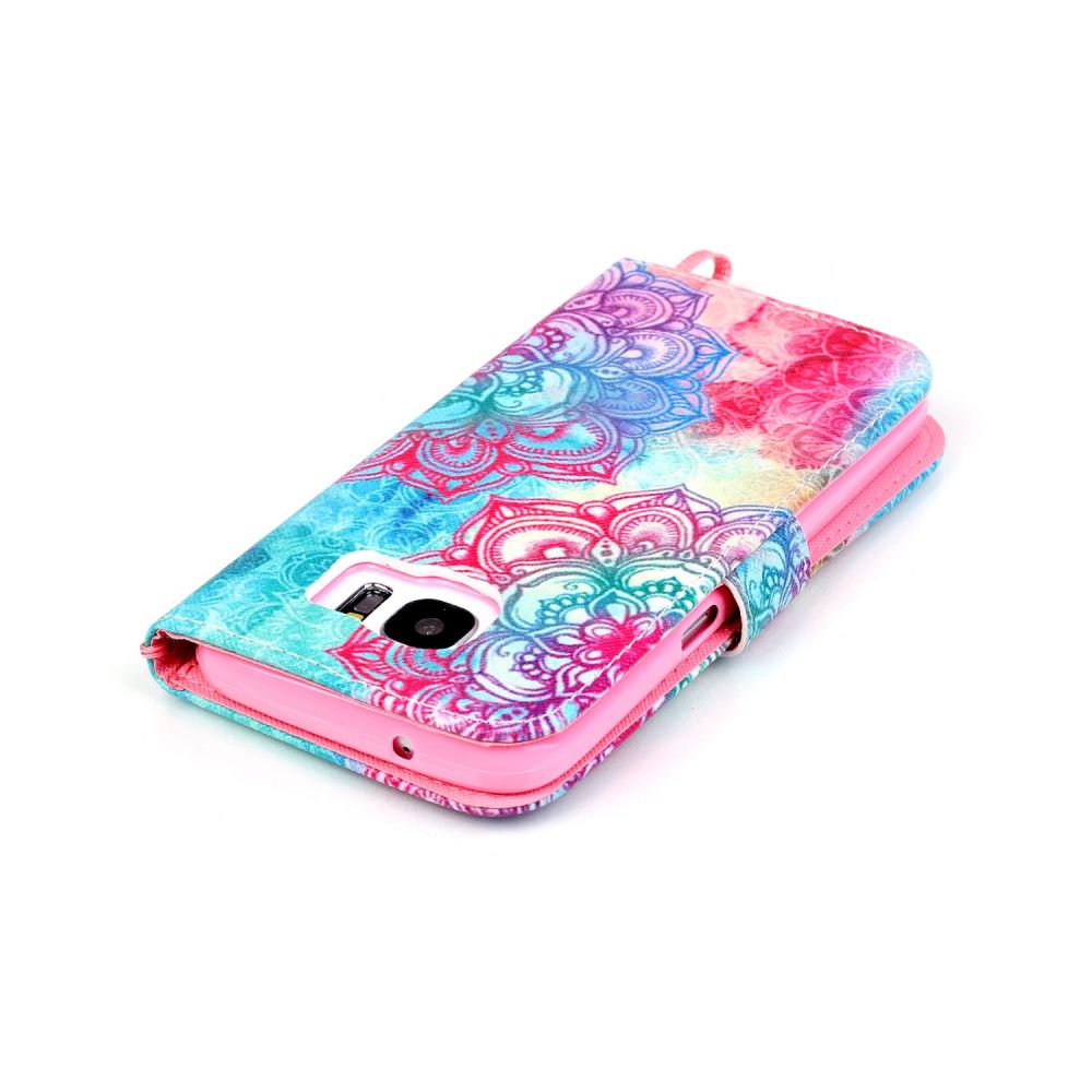 Galaxy S7 case wallet leather case printed
