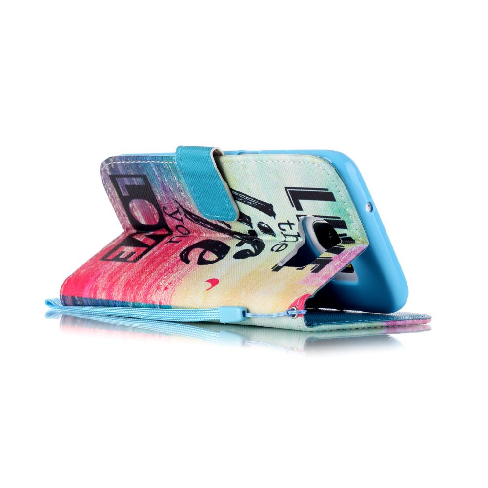 Galaxy S7 EDGE case wallet leather case printed