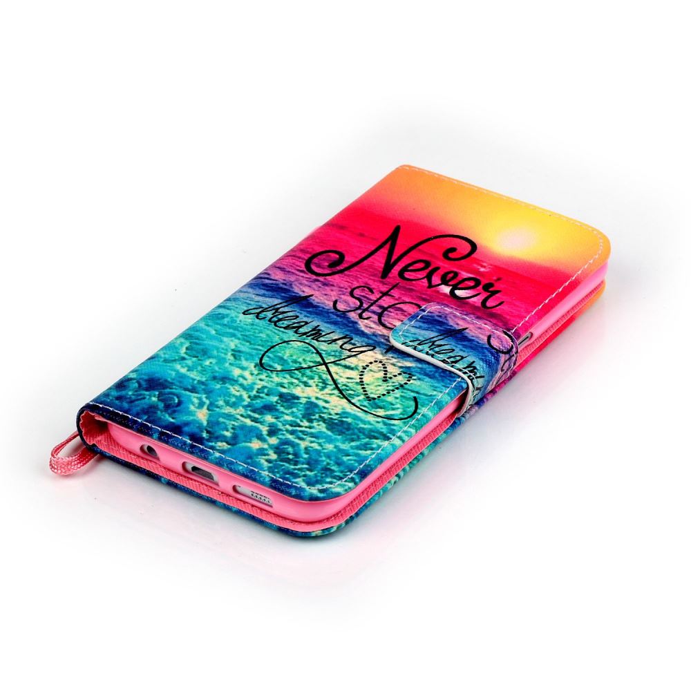 Galaxy S7 EDGE case wallet leather case printed