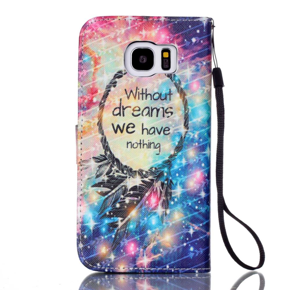 Galaxy S7 EDGE case wallet leather case printed