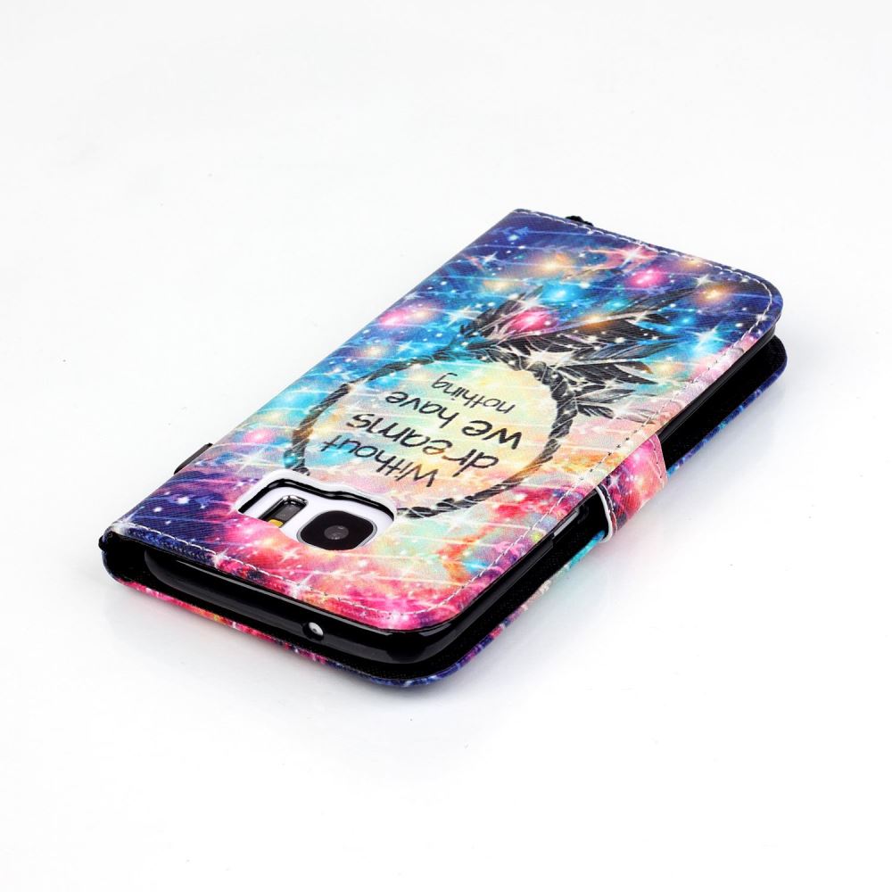 Galaxy S7 EDGE case wallet leather case printed