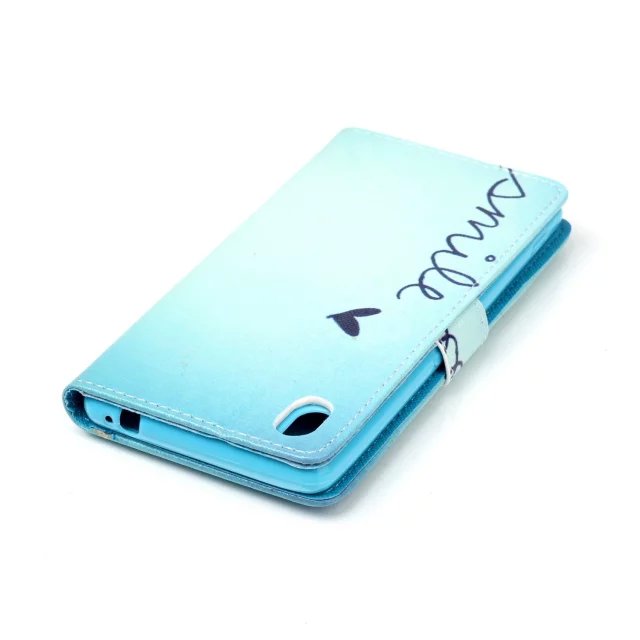 Sony M4 Aqua case wallet leather case printed