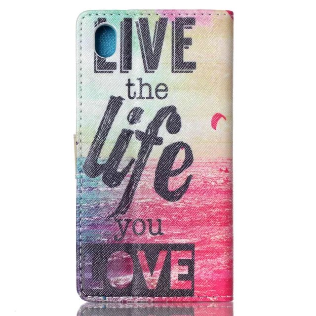 Sony M4 Aqua case wallet leather case printed