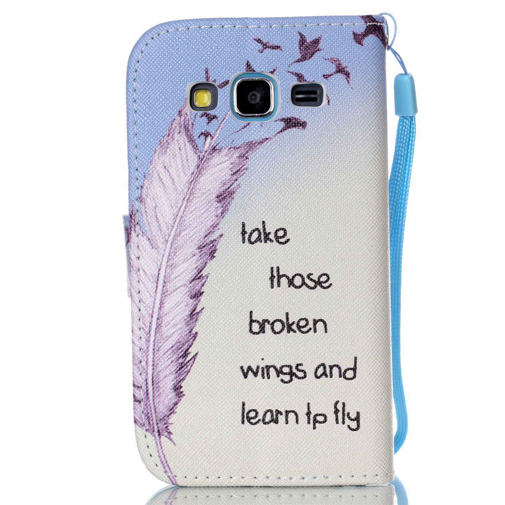 Galaxy Core Prime case wallet leather case printed