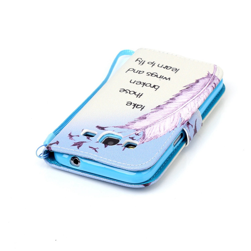 Galaxy Core Prime case wallet leather case printed