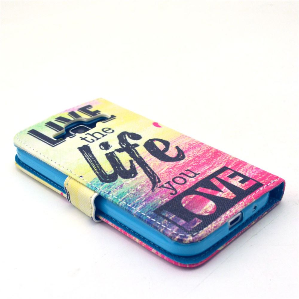 Galaxy Core Prime case wallet leather case printed