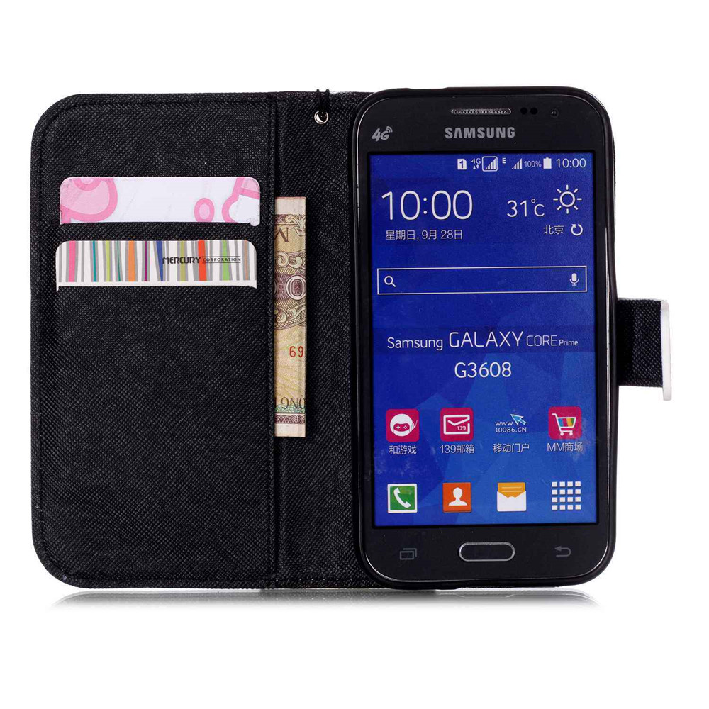 Galaxy Core Prime case wallet leather case printed Galaxy Core Prime case wallet leather case printed