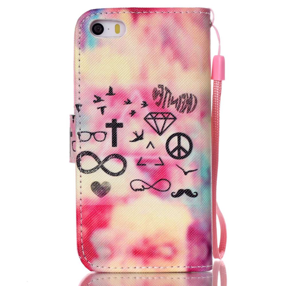 iPhone 5 5s SE case wallet leather case printed iPhone 5 5s SE case wallet leather case printed