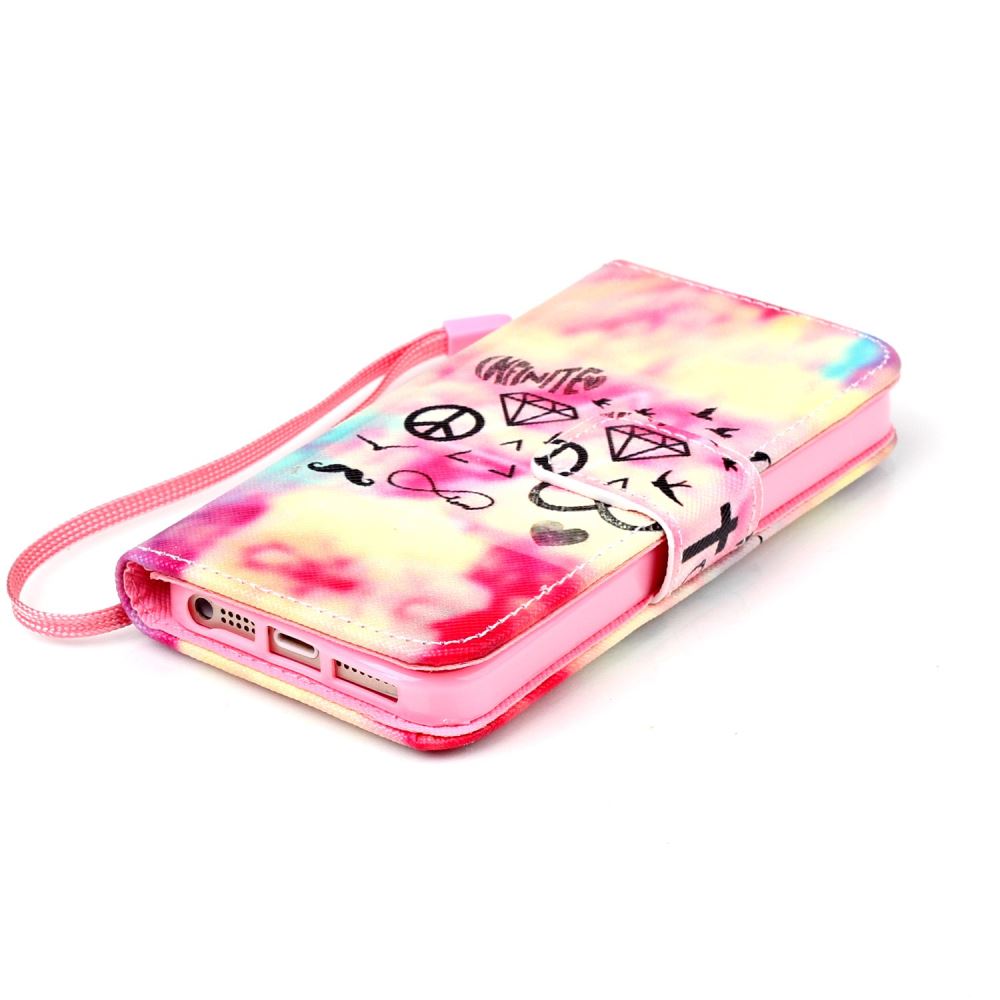 iPhone 5 5s SE case wallet leather case printed iPhone 5 5s SE case wallet leather case printed