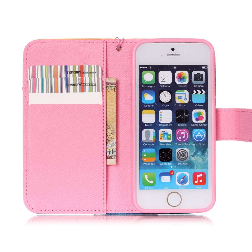 iPhone 5 5s SE case wallet leather case printed iPhone 5 5s SE case wallet leather case printed