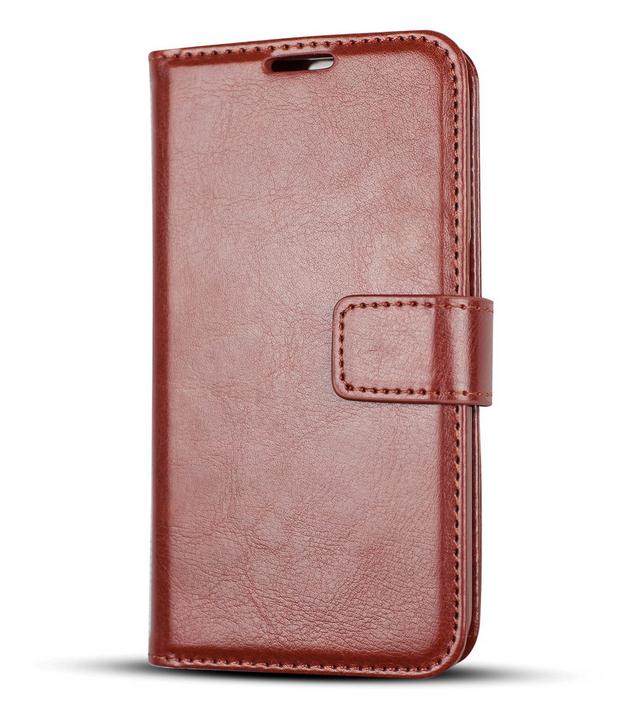 Galaxy S7 Vintage Fine Leather Wallet Case+combo - Brown