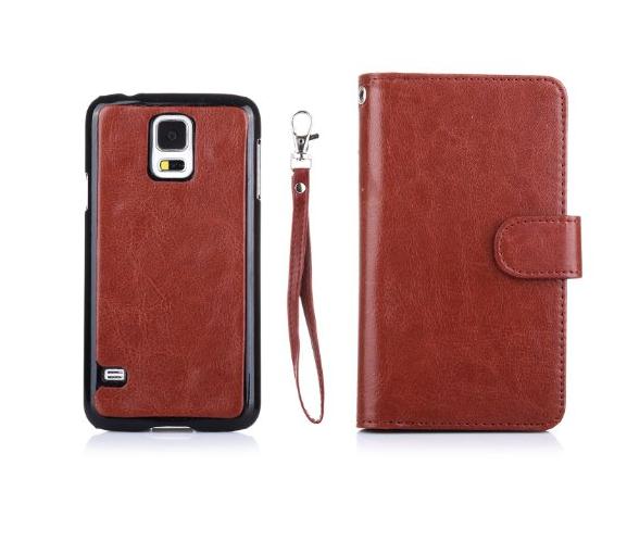 Galaxy S5 double wallet leather case detachable Galaxy S5 double wallet leather case detachable