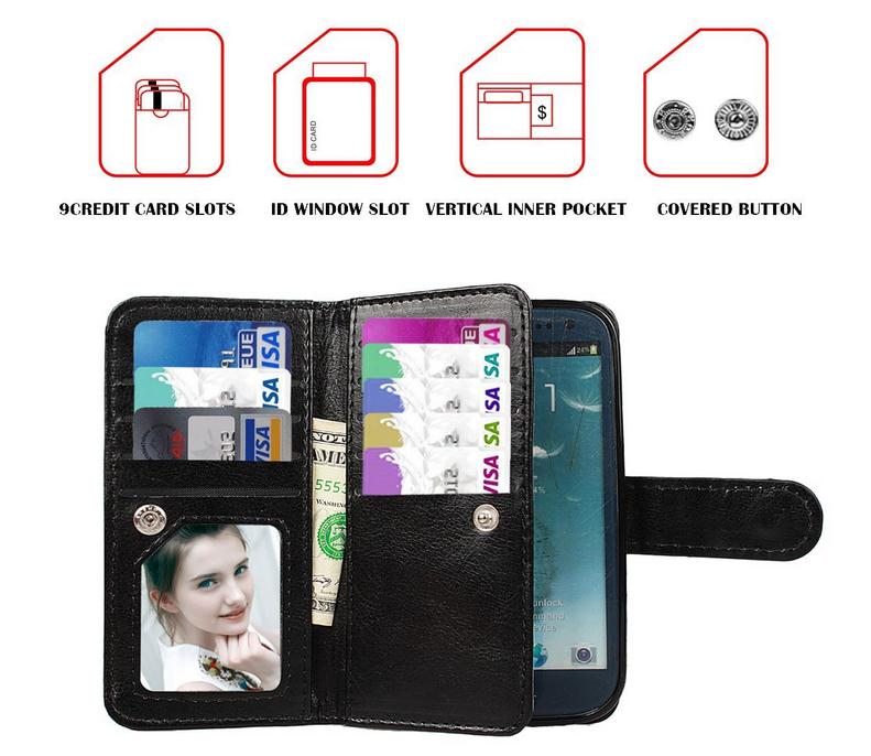Galaxy S3 double wallet leather case detachable Galaxy S3 double wallet leather case detachable
