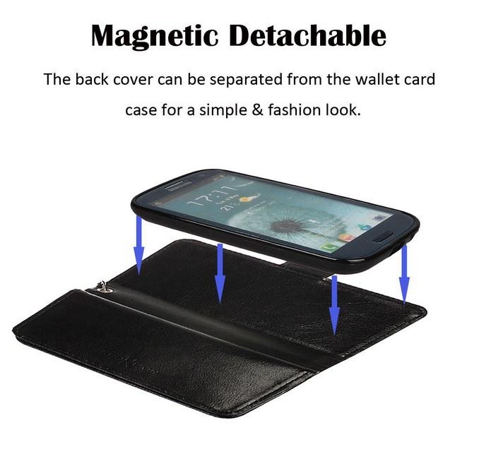 Galaxy S3 double wallet leather case detachable Galaxy S3 double wallet leather case detachable