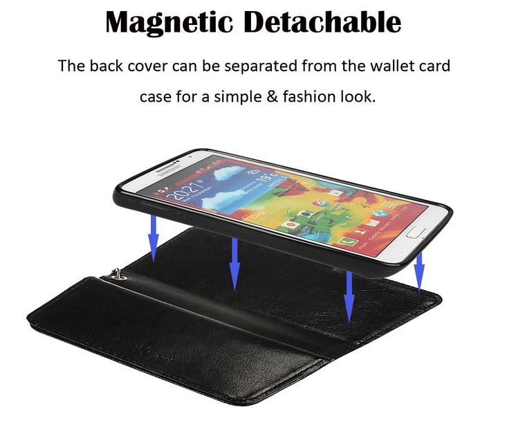 Galaxy NOTE 3 detachable wallet leather case