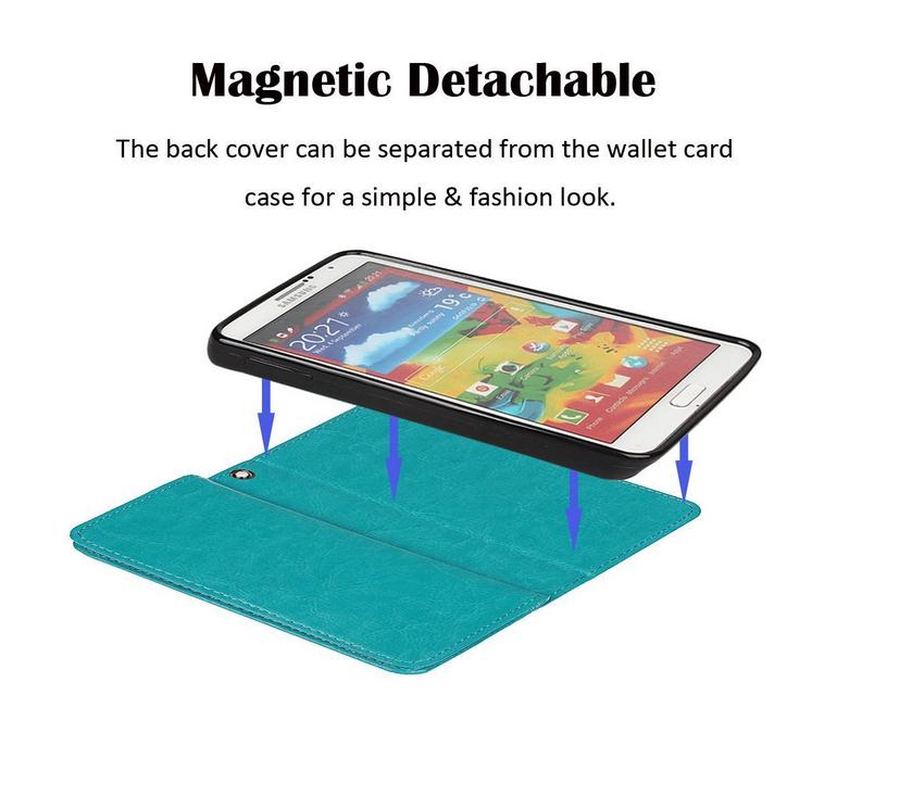 Galaxy NOTE 3 detachable wallet leather case
