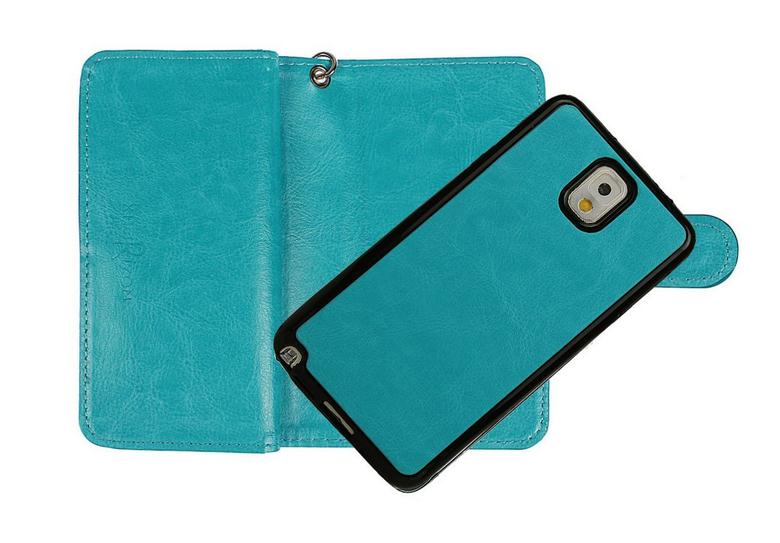 Galaxy NOTE 3 detachable wallet leather case