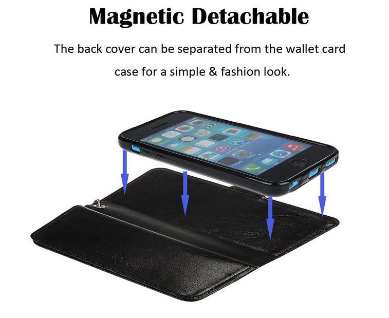 Iphone 5C detachable wallet leather case Iphone 5C detachable wallet leather case