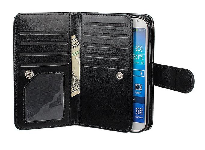 Galaxy S4 detachable wallet leather case