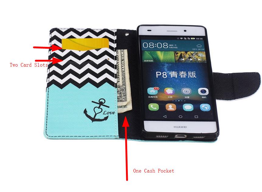 Huawei P8 LITE case wallet leather case printed Huawei P8 LITE case wallet leather case printed