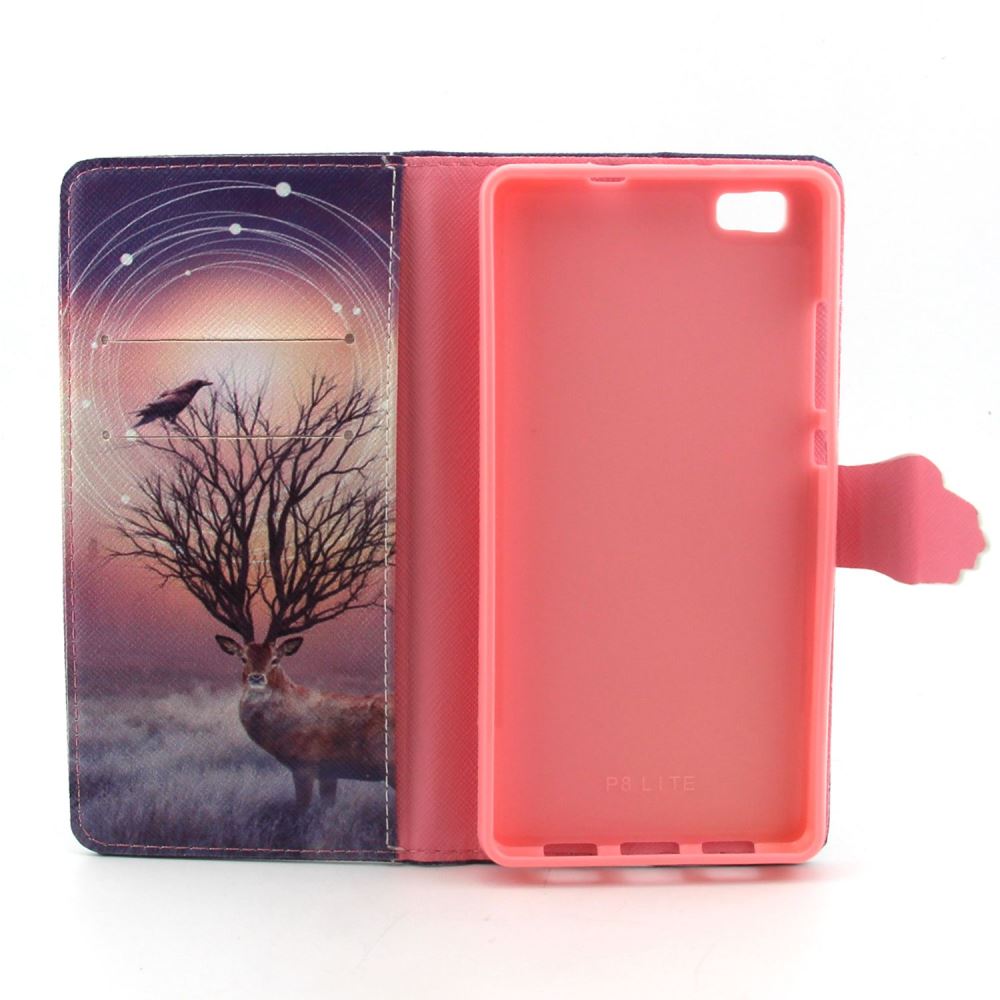 Huawei P8 LITE case wallet leather case printed