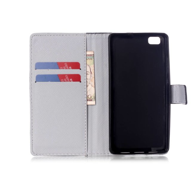 Huawei P8 LITE case wallet leather case printed