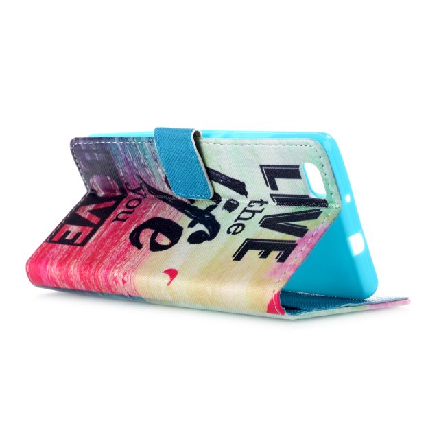 Huawei P8 LITE case wallet leather case printed