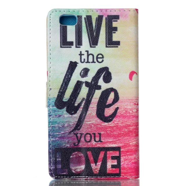Huawei P8 LITE case wallet leather case printed