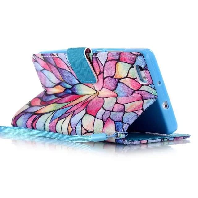 Huawei P8 LITE case wallet leather case printed
