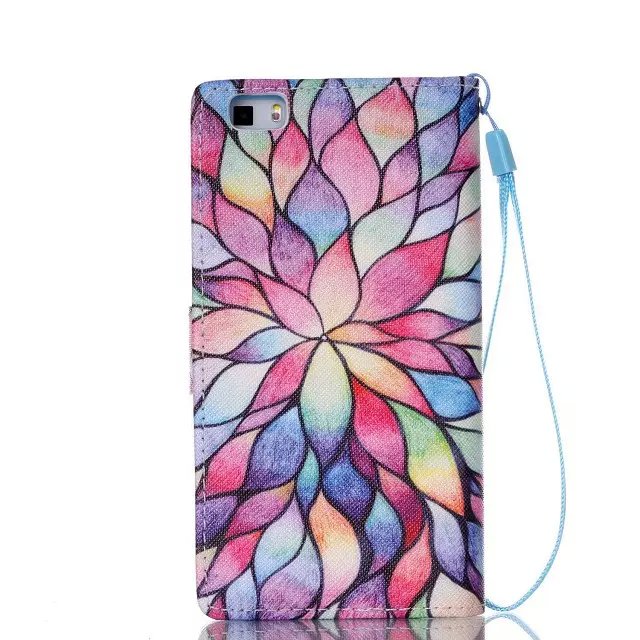 Huawei P8 LITE case wallet leather case printed