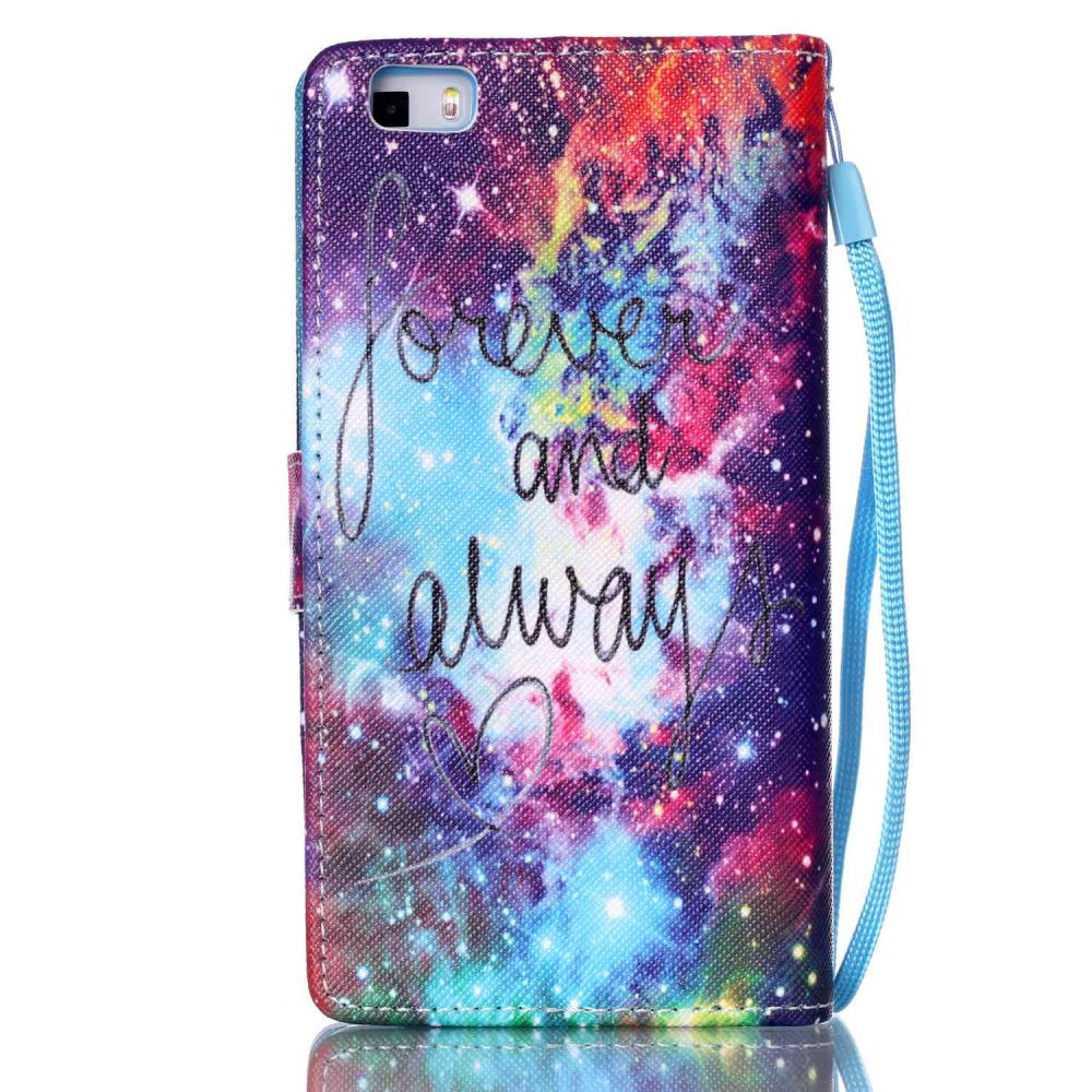 Huawei  P8 LITE case wallet leather case printed